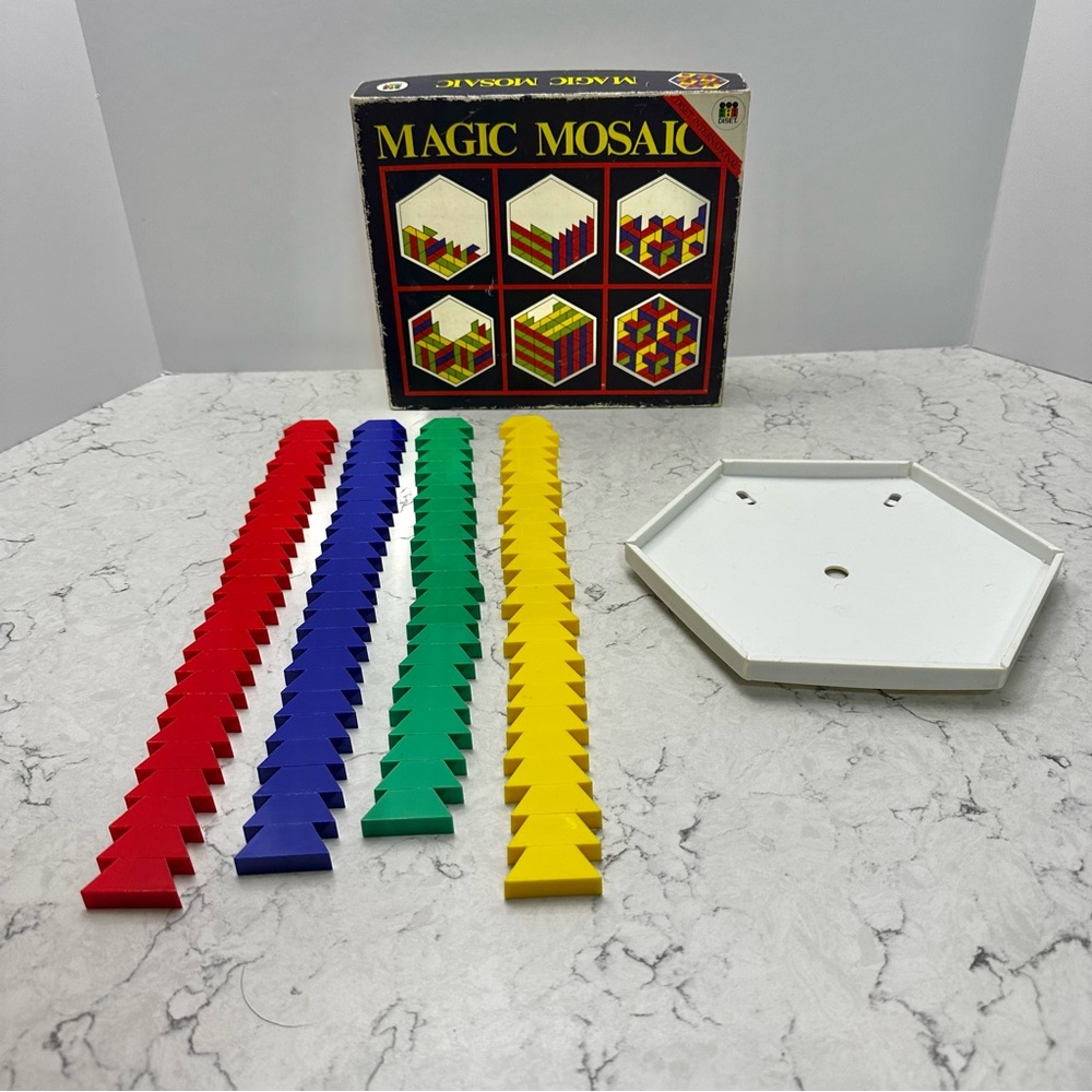 Vintage Magic Mosaic Diset International Craft Set Made In Spain (97/100pcs)